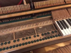 形樂鋼琴調音維修 Kata Music Piano Tuning In Hong Kong &Bull; Hallet Davis Spinet Key Clean